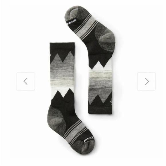 Smartwool Kids' Medium Ski Light Cushion Over The Calf Socks Black Grey NWT - Picture 6 of 7